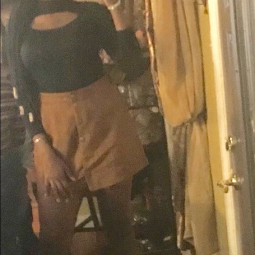 Button up mini skirt